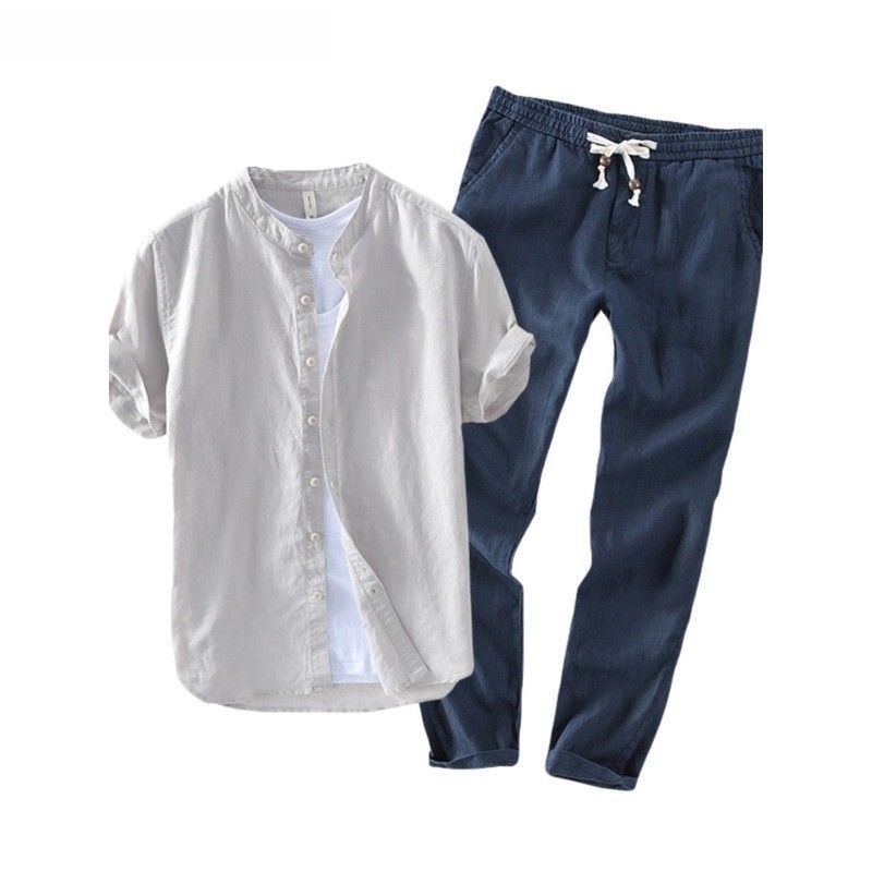 Linen Shirt Breathable - Men's Linen Short Sleeve Casual Shirt