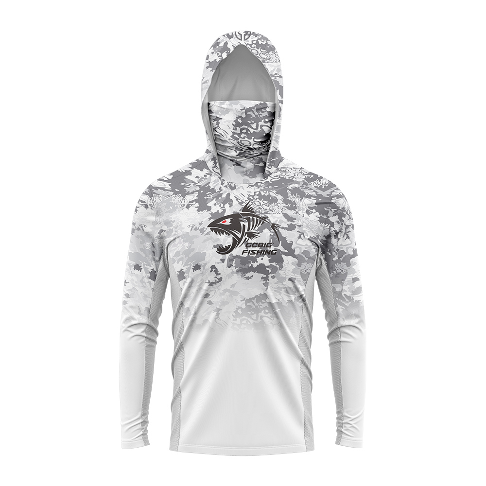 UPF50+ Hooded Fishing Shirt Bu - Tee Graphic Print review and price