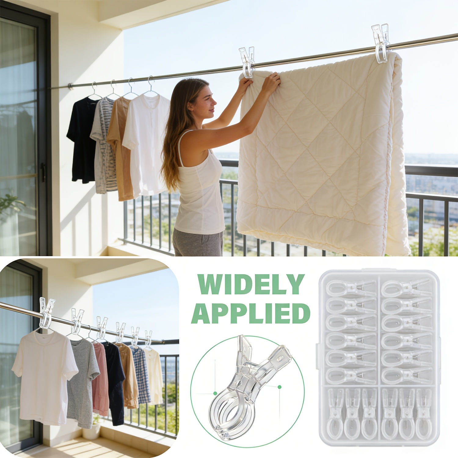 10PCS Clear Large Clothespins  - Beach Towel Large review and price
